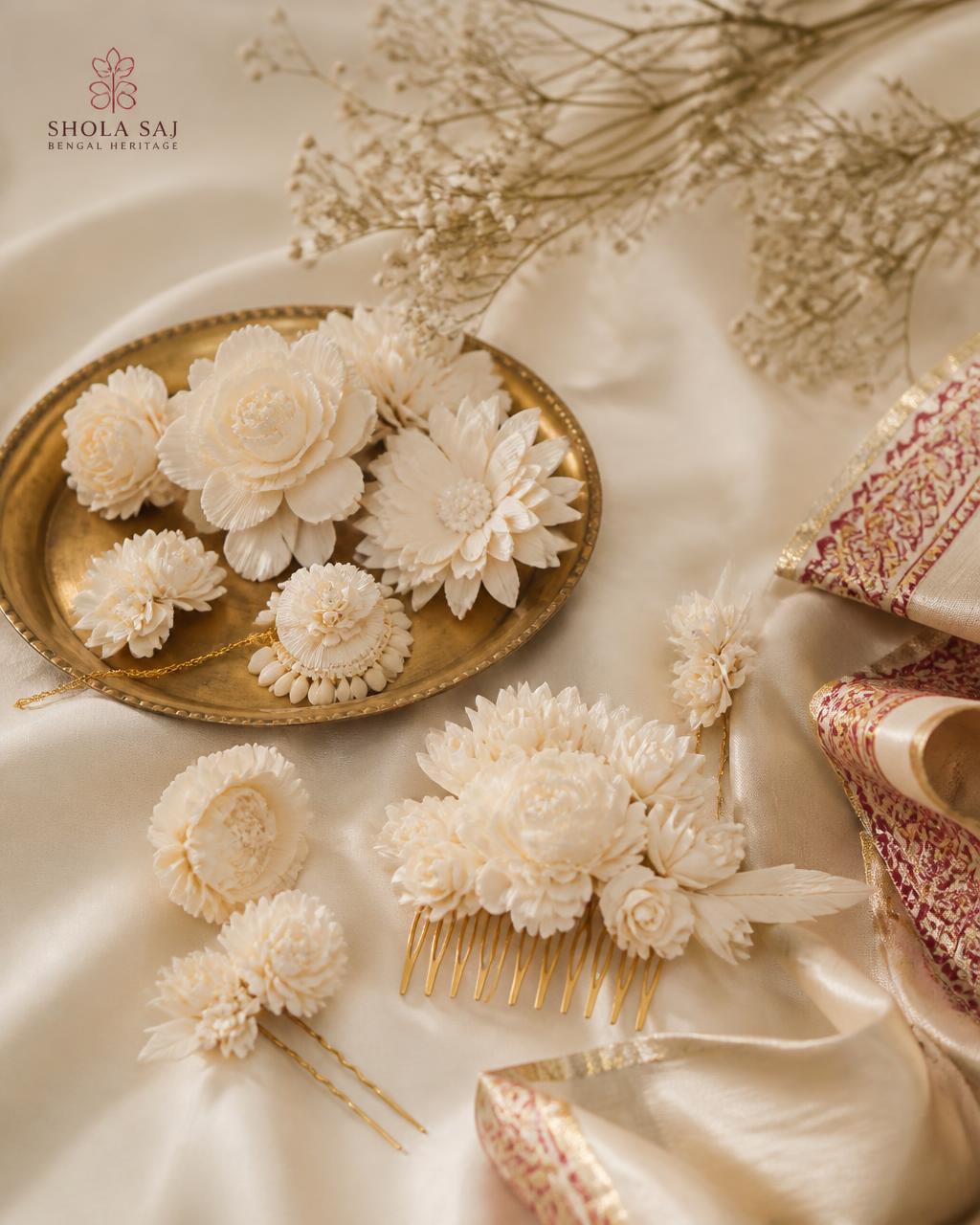Shola Pith Flower Set